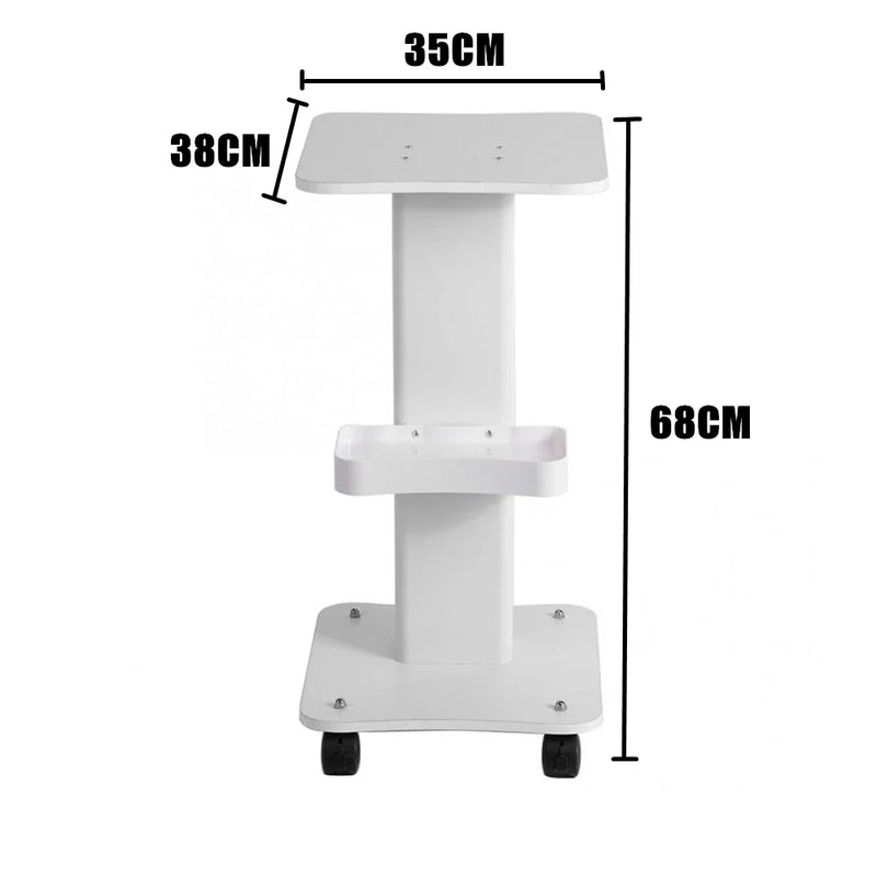 ABS Beauty Salon Trolley - Rolling Cart with Aluminum Stand