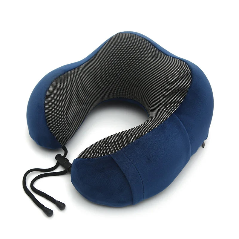 U Shaped Memory Foam Travel Pillow with Massage Function