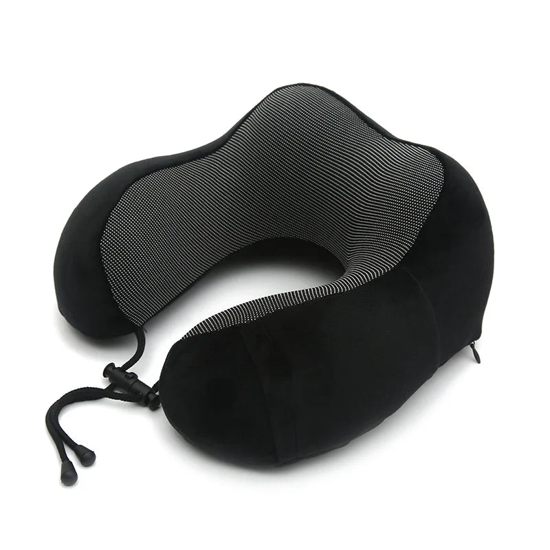 U Shaped Memory Foam Travel Pillow with Massage Function