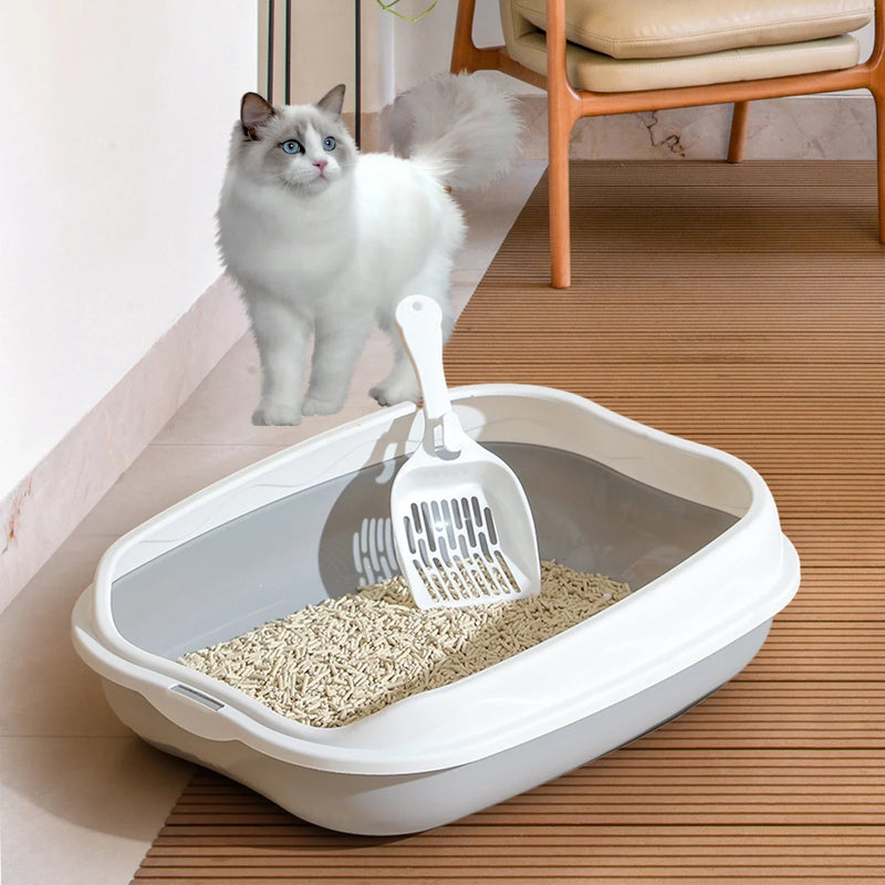 Portable Semi-Closed Cat Litter Box