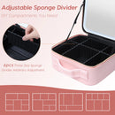 LED Makeup Train Case with Adjustable Dividers