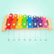 Colorful Wooden 8 Tones Xylophone Musical Instrument Toy for Kids