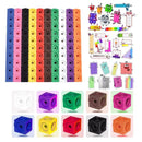 100-Piece Linking Cubes Educational Math Toy Set for Kids