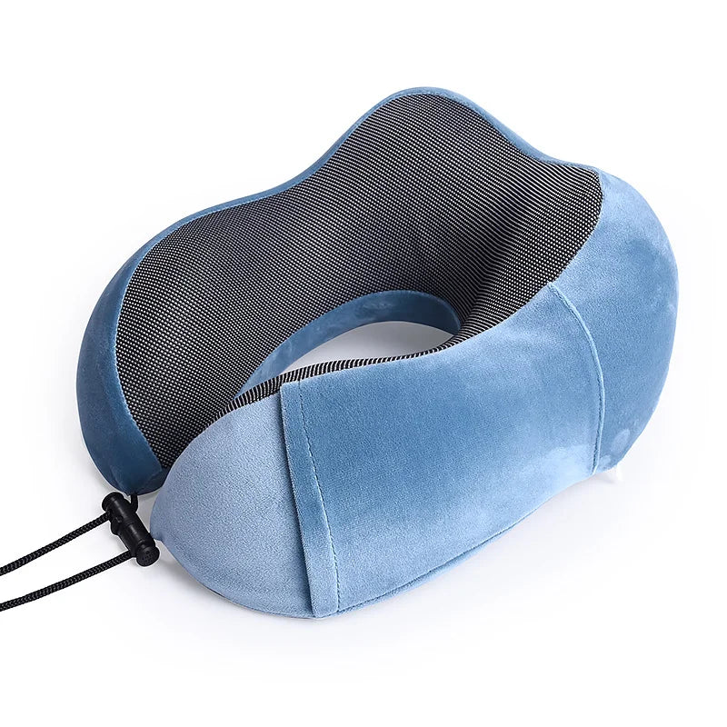 U Shaped Memory Foam Travel Pillow with Massage Function