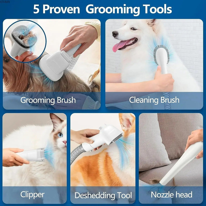 Dog Grooming Vacuum Kit with 7 in 1